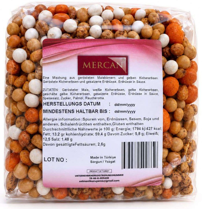 Mercan Mélange de Fruits Secs (Vrac) 1750g